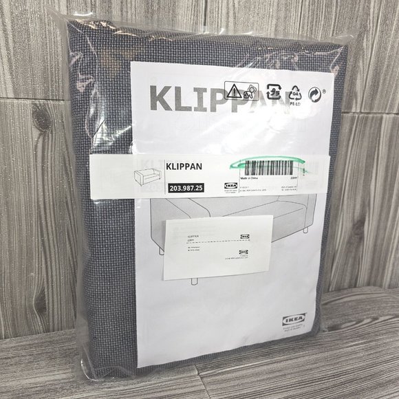 IKEA KLIPPAN Kabusa Dark Gray Cover Loveseat - 203.987.25 - NEW - Picture 9 of 9